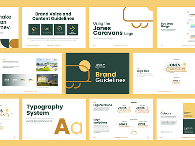 Branding Guidelines branding caravan graphic design illustration layout logo