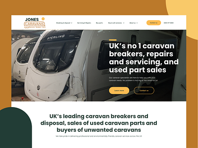 Jones Caravans - landing page