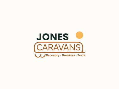 Jones Caravans Logo branding caravan design graphic graphic design icon logo wordmark