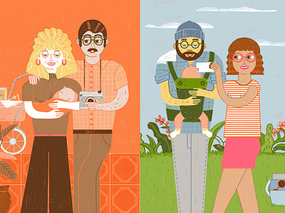 How much do you inherit a parenting style?" editorial editorial illustration illustration