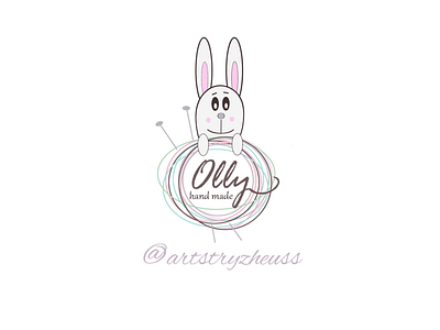 Logo "Olly handmade" branding design illustration logo logodesign logotype typography vector