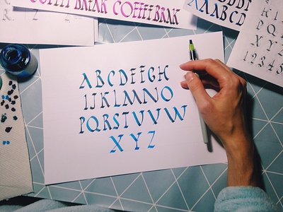 Рустика / Rustica alphabet branding calligraphy calligraphy artist design handwriting ink parallel pen typography watercolor