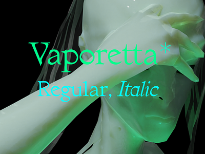Vaporetta | Typeface 3d blender font font design old style type type art typedesign typeface typeface design venetian