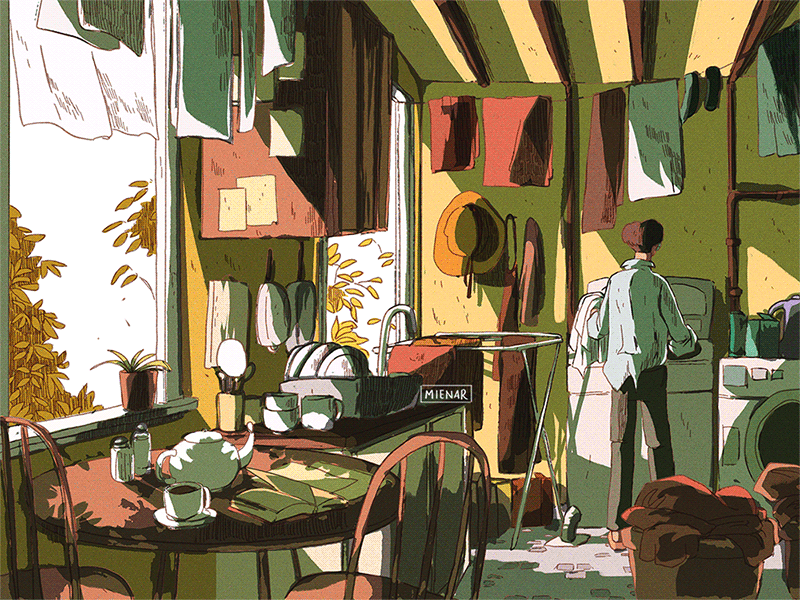 'This Kitchen in Autumn', Animated GIF by Mienar