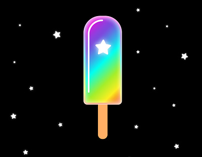 Ice-cream illustration candy design flat food icecream icon illustration logo minimal rainbow sweet vector