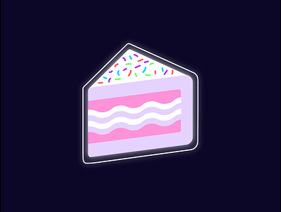 Cake illustration cake design flat food icon illustration logo minimal sweets vector