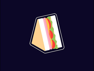 Sandwich illustration design flat food icon illustration logo sandwich vector