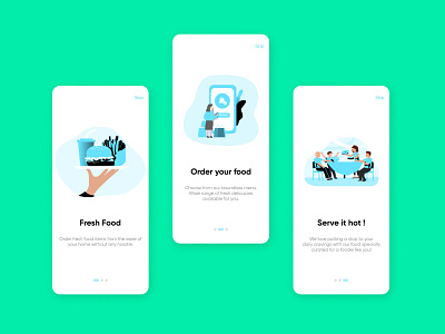 Food Delivery app Onboarding screens