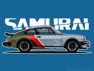 Johnny Silverhand's Porsche cyberpunk 2077 illustration porsche 911 sticker videogame