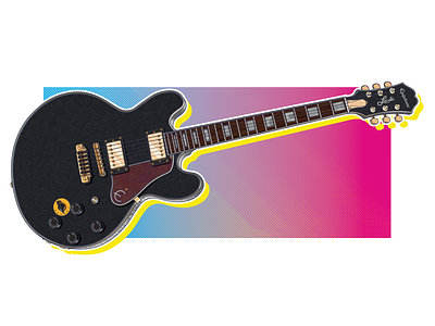 Gibson Lucille bbking blues design epiphone gibson guitar guitarist illustration stylized vintage