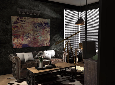 Interior design 3d art decoration sketchup