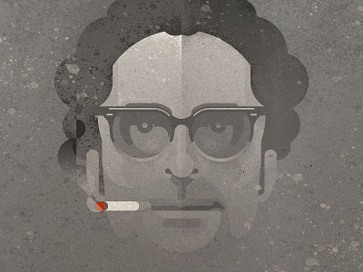 Jean Luc Godard blackwhite design digitalportrait illustration minimalportrait portrait vector vectorillustration