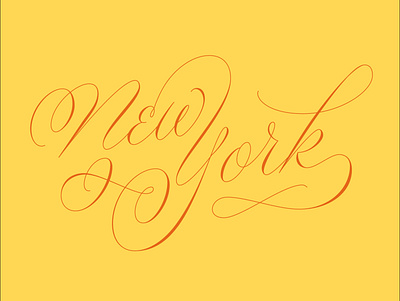 New York Lettering bespoke bright design elegant lettering lettering art lettering artist lockup lockups new new york script script lettering type typography york
