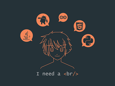 I need a break boy character coding girl manga programming