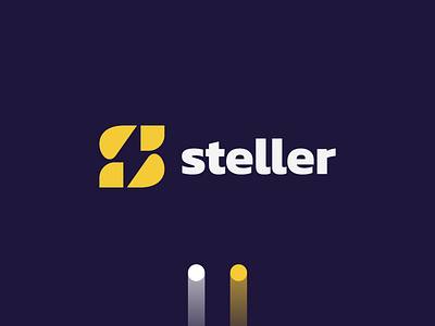 Steller app branding design energy flat icon logo minimal simple storm technology ui ux website