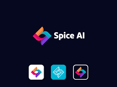 Spice AI app color design icon logo logo design minimal simple ui ux