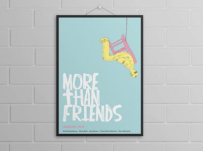 More Than Friends Poster art direction design illustration typography