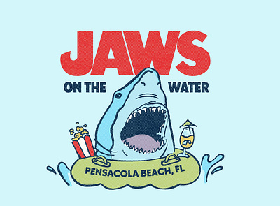 Jaws on the Water Logo art direction branding design illustration logo