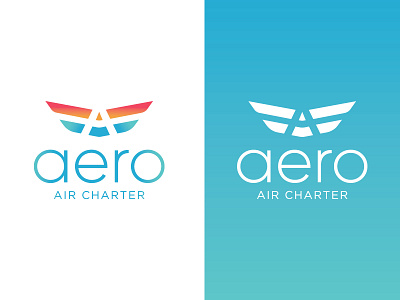 Aero Air Charter Logo branding design logo