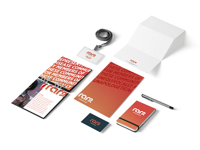 RARE Courage Print Collateral branding design identity branding print typography