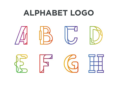 Alphabet Logo abc alphabet art background design digital font futuristic graphic illustration letter letters logo modern style symbol type typeface typography vector