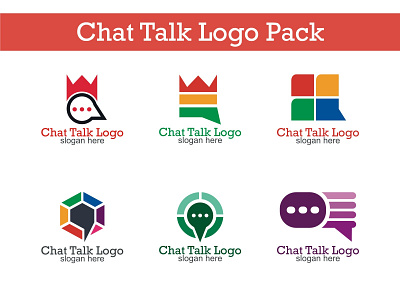 Chat Talk Logo app bubble business chat comment communication concept design icon idea logo message shape sign speak speech symbol talk template vector