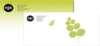 CGA Ltd. ago branding cga design re branding stationery trinidad tobago