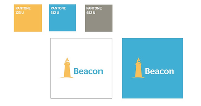 Beaconpantones abovegroup ogilvy branding identity insurance logo
