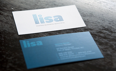 Lisa Communications Call Cards abovegroup ogilvy branding business solutions identity logo