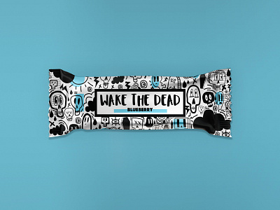 Wake the Dead Energy branding design illustration packaging typography