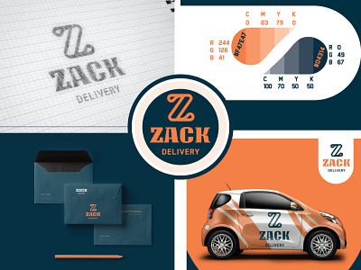 ZACK DELIVERY app branding design icon identity lettering logo mobile typography website