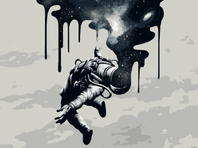 Fall Down astronaut cosmonaut cosmos space spaceman surreal