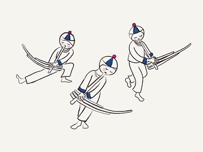 Musical hmong boys design fun hmong illustration inks new year
