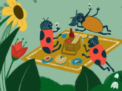 Lunchin ladybugs cheers flora fun ladies lunch picnic wine