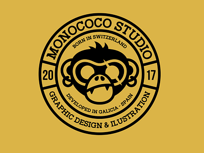 Monococo Studio Logo brand design dribbble freelance design freelance designer logo logodesign logotype monkey monkey logo monkeys studio vector