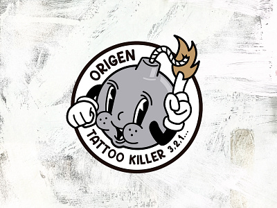 Origen Tattoo Remover Sticker bomb bomb illustration bomb logo funny sticker laser laser brand origen pegatina rad logo sticker tattoo tattoo brand tattoo logo tattoo remove tattoo remover tatuaje urban design urban sticker