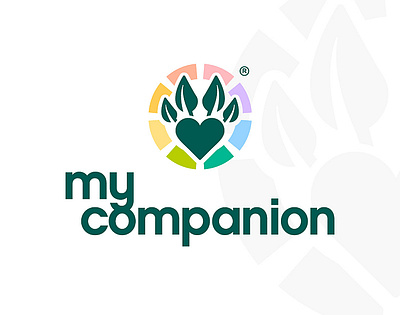 My Companion brand brand design branding colors flat design logo logodesign love mark