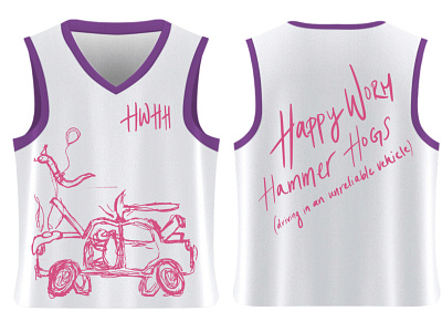Happy Worm Hammer Hogs Light apparel athletic design frisbee illustration procreate sports