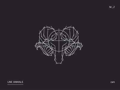 LINE ANIMALS ram adobe illustrator animal illustration lines nr.2 ram reduced series simple sketch