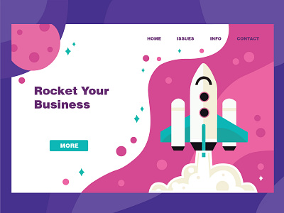 Rocket your business_web page 2020 adobe illustrator adobe photoshop art branding design digital art sketch space vector web design web illustration website
