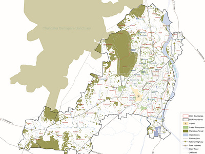 Illustration: Parks Base Map Bhubaneswar Smart city project.