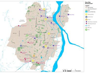 Illustration: Base Map Bhubaneswar 2021 adobe illustrator adobe photoshop basemap design digital art illustration layout vector web illustration