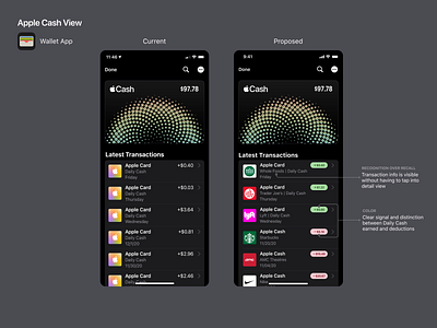 Apple Cash View Redesign