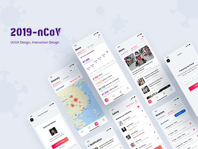 2019 - nCoV application interaction design interface mobile product design ui design ux design
