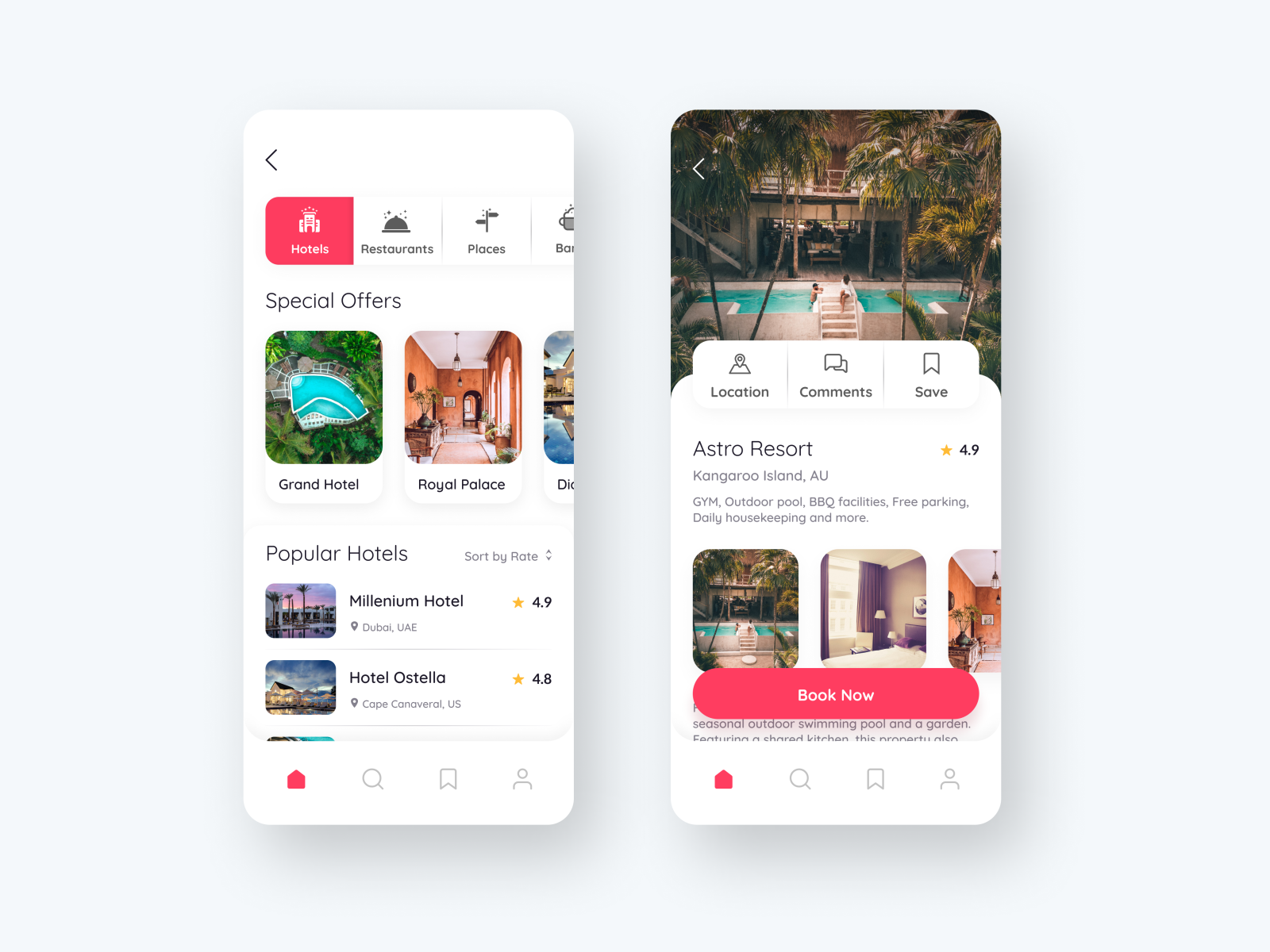 Hotel Booking App Concept by Samil Bastas on Dribbble