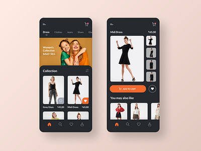 Clothing Shop App Design