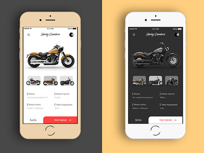 Harley-Davidson Mobile App app app design application branding dark dark app dark mode dark theme design harley davidson illustration mobile app mobile app design mobile ui mobile web webdesign