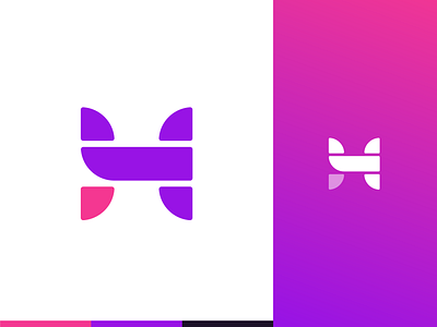 4 + H Simple Logo Mockup branding design graphic design icon logo
