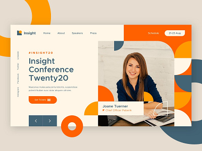 Insight Conference conference event festival forum header hero home homepage landing landing page meeting mentor page speech summit ui ux web website workshop
