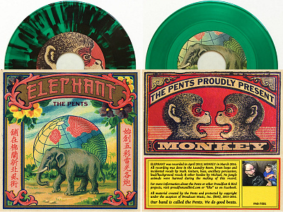 Artwork for "Elephant/Monkey" Single by the Pents